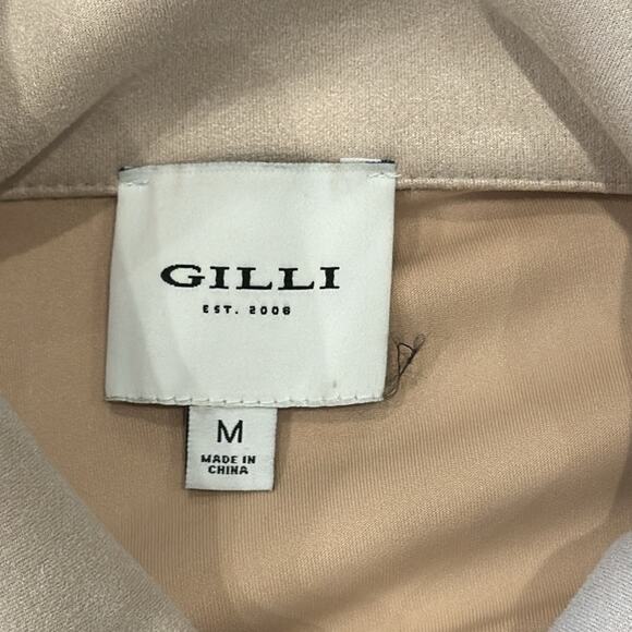 Gilli Faux Suede Moto Floral Embroidered Cream Jacket  Size M - Picture 7 of 10